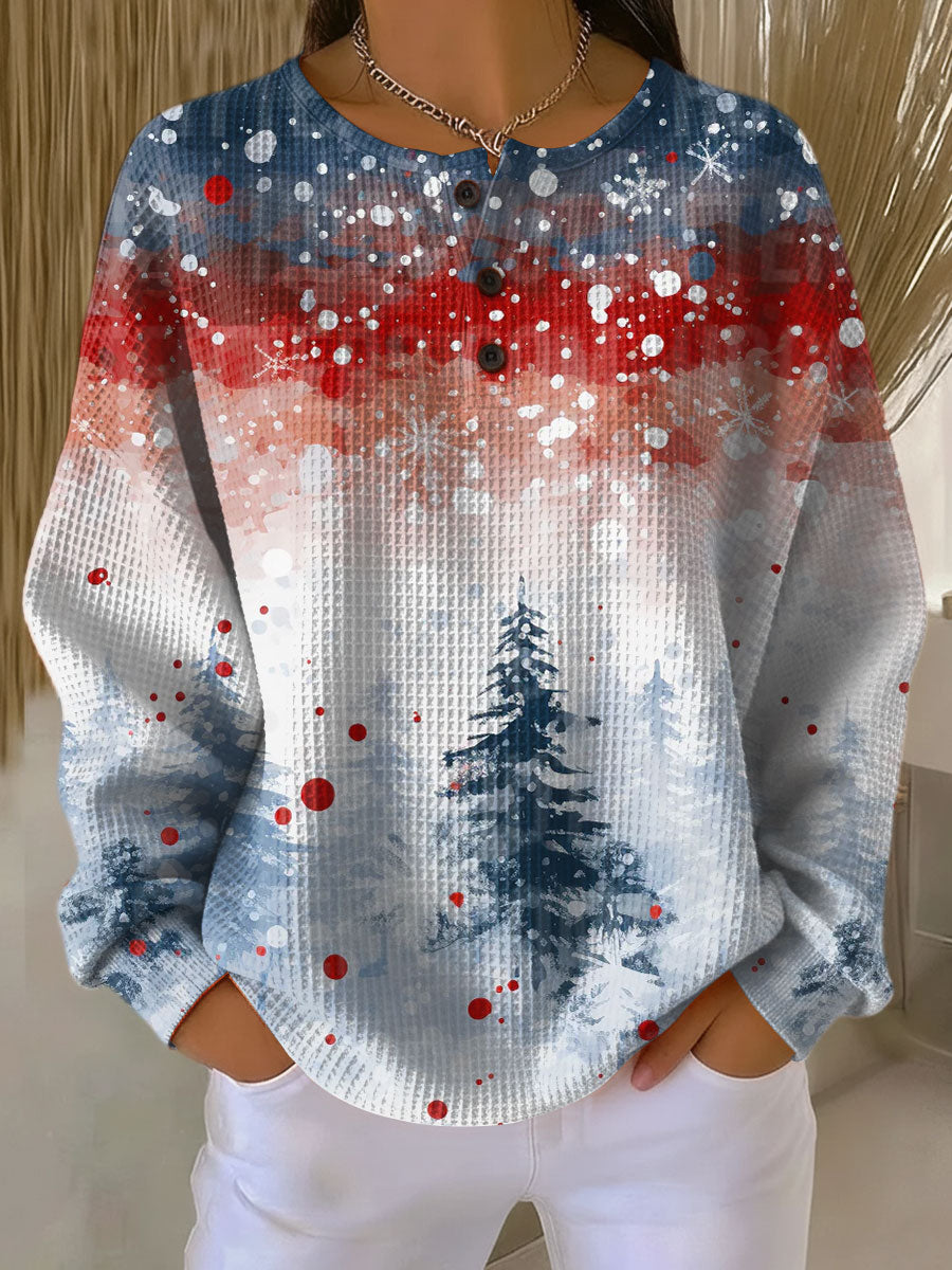 Hanie | Christmas Sweater with Soft Pine Tree Pattern