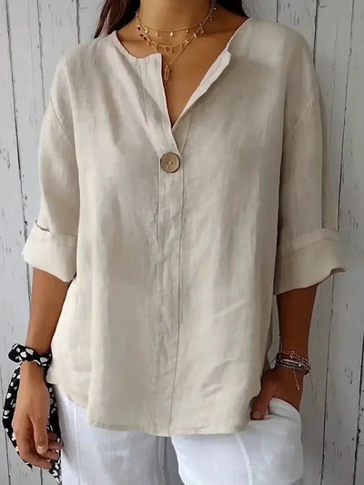 NAYLA™ - Casual V-Neck Blouse