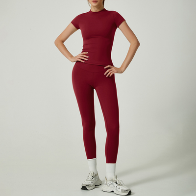 UBE™ - Casual Plain Top and Leggings Loungewear Set