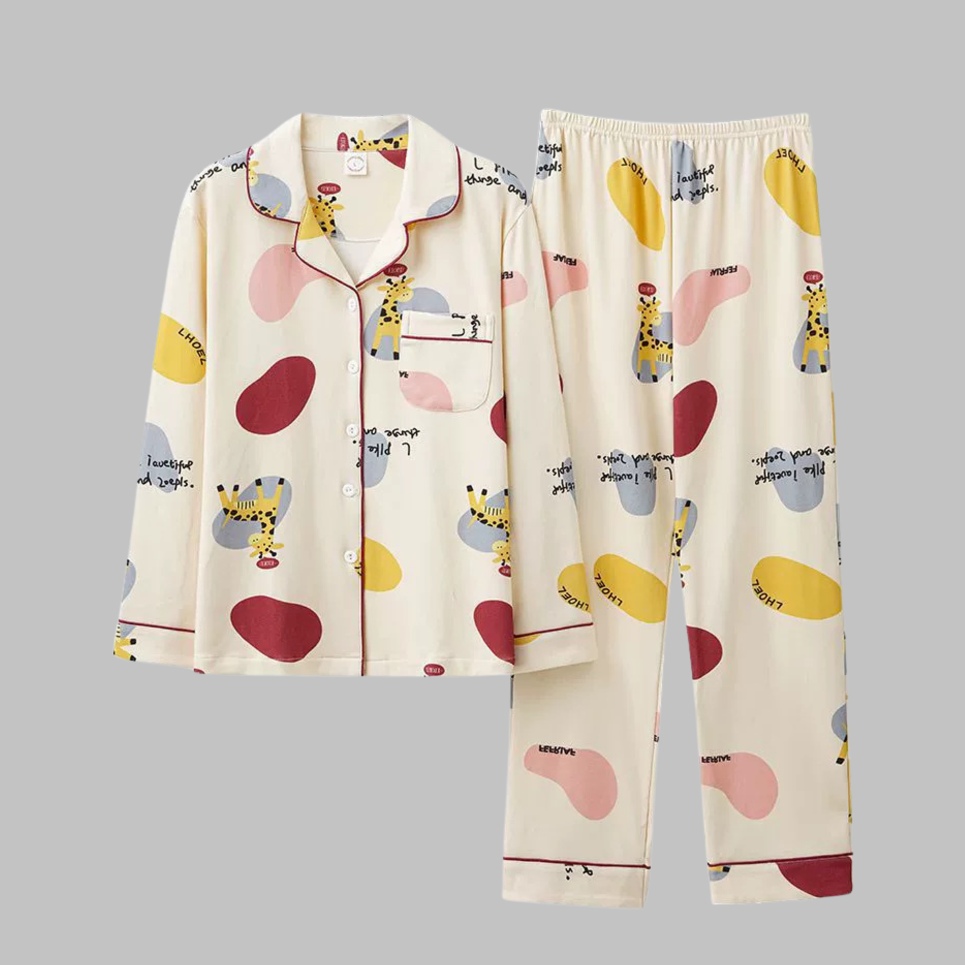 COSIMA™ - Cozy Long Sleeve Top and Pants Loungewear Set