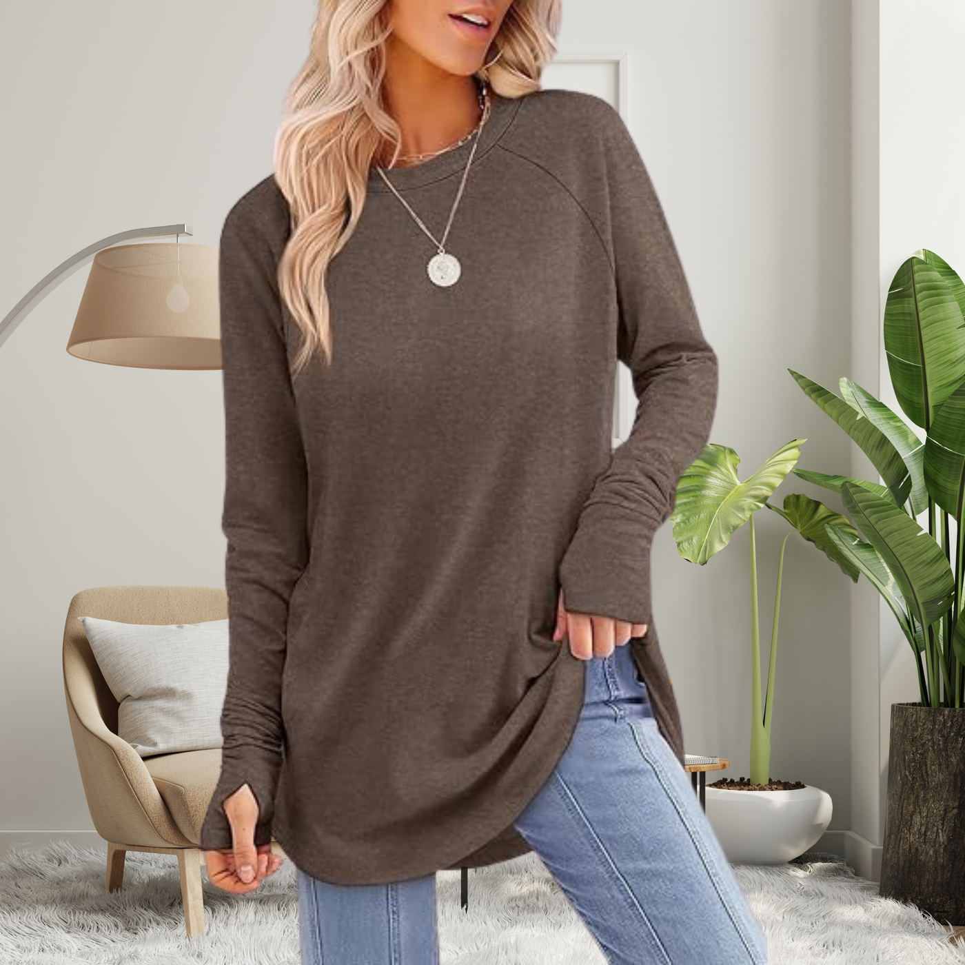 STELLAN™ - Casual Long Sleeve Thumb Hole Top