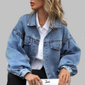HEILA™ - Casual Long Sleeve Button Down Jacket