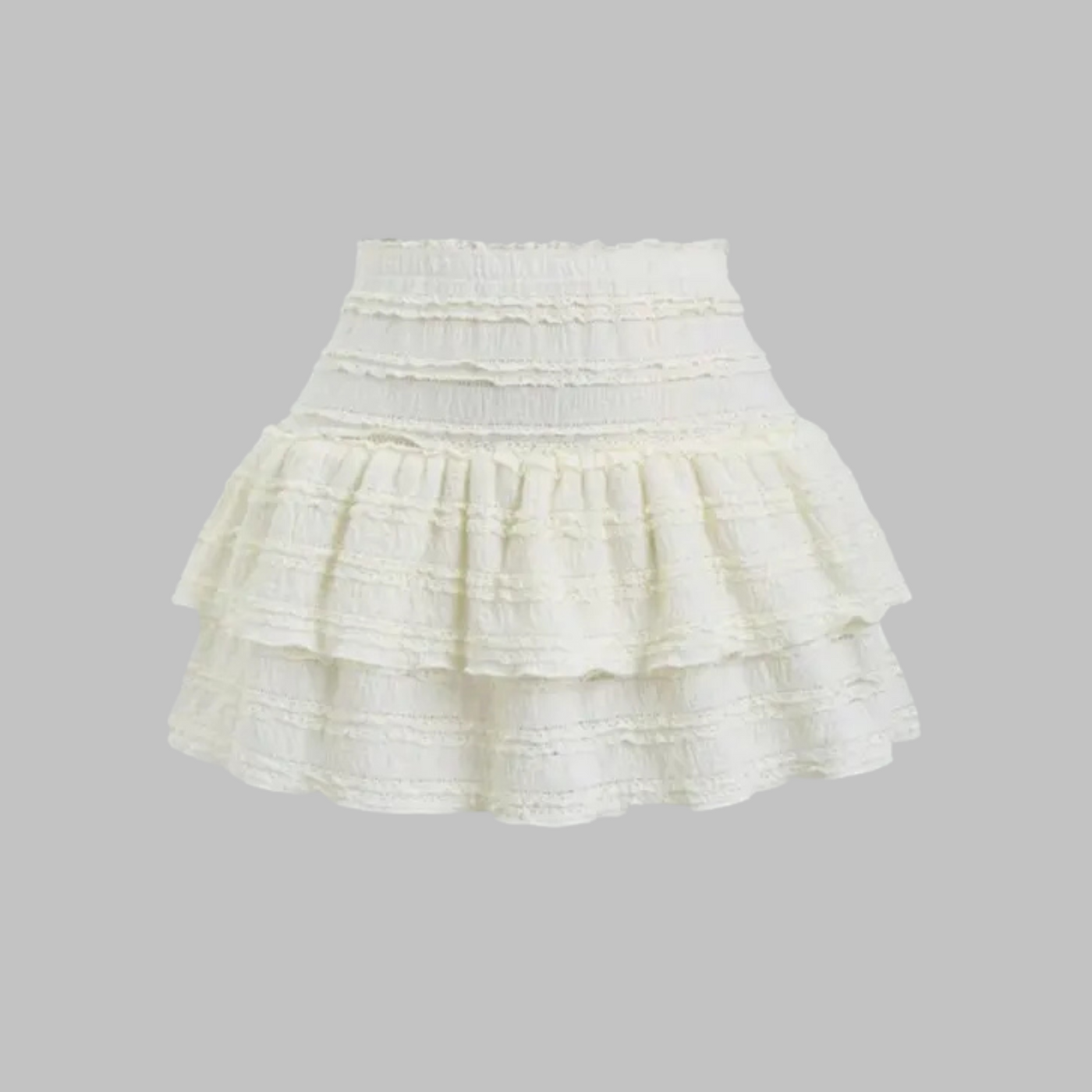 MATHA™ - Chic Layered Ruffle Hem Skort