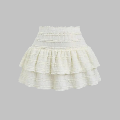 MATHA™ - Chic Layered Ruffle Hem Skort