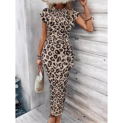 FELICIATI™ – Chic Bodycon Dress with Crew Neck Flutter Sleeves