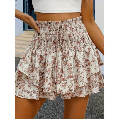 LUNINGNING™ – Lightweight Shirred Layered Summer Skort