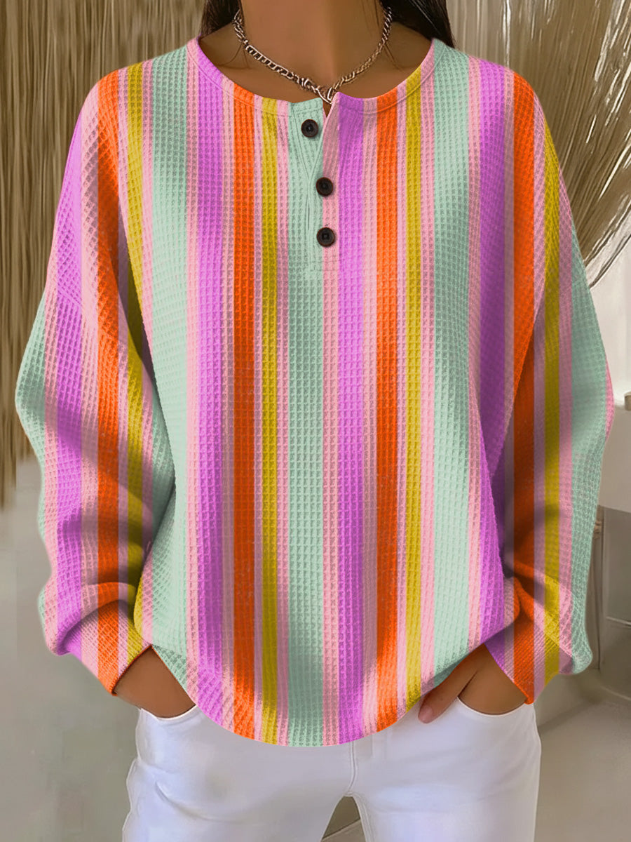 Kathy | Sweater with Colorful Stripes