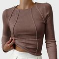 AISOLA | Stylish Fitted Top in Ribbed Fabric