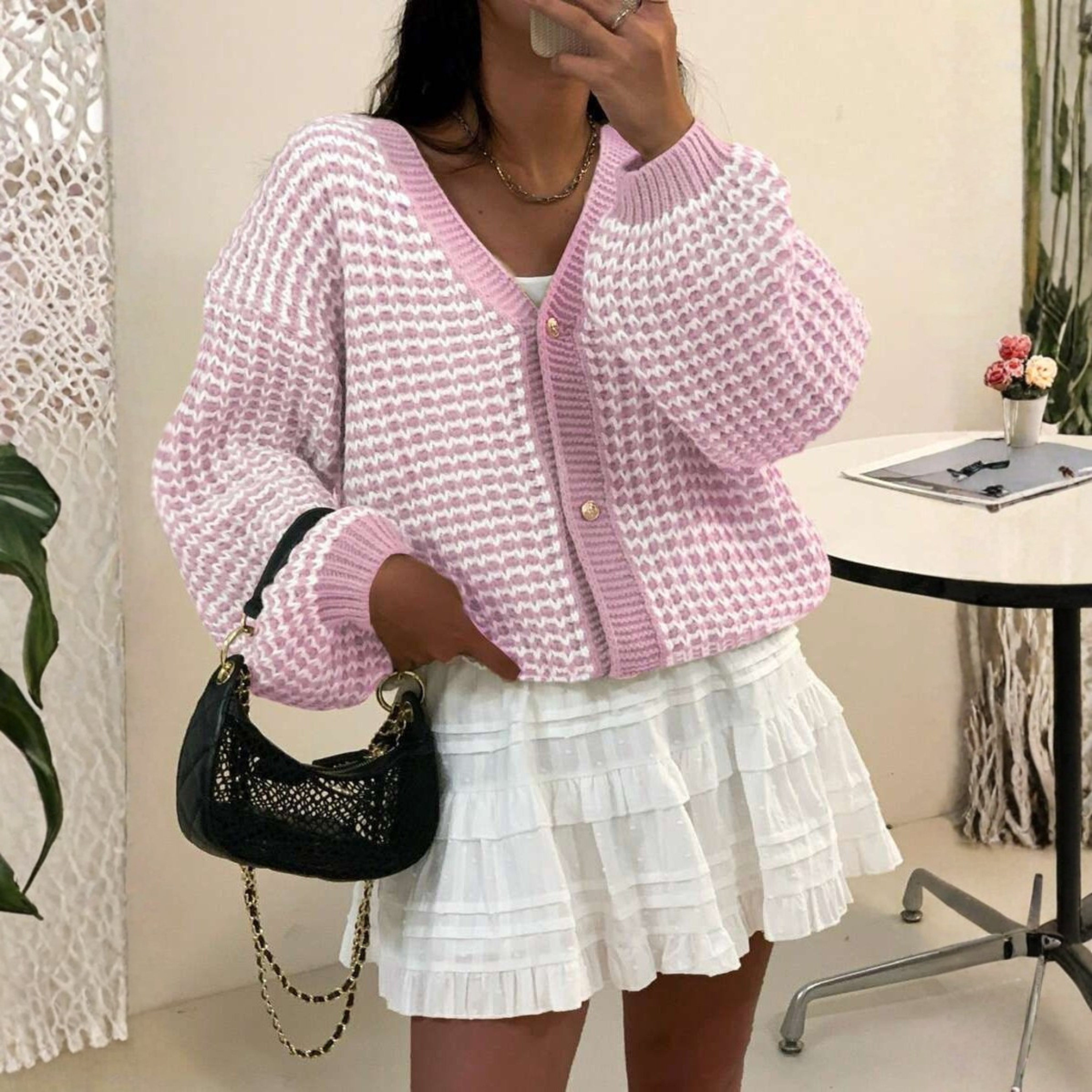 FINITY™ - Comfy V-Neck Long Sleeve Sweater Cardigan