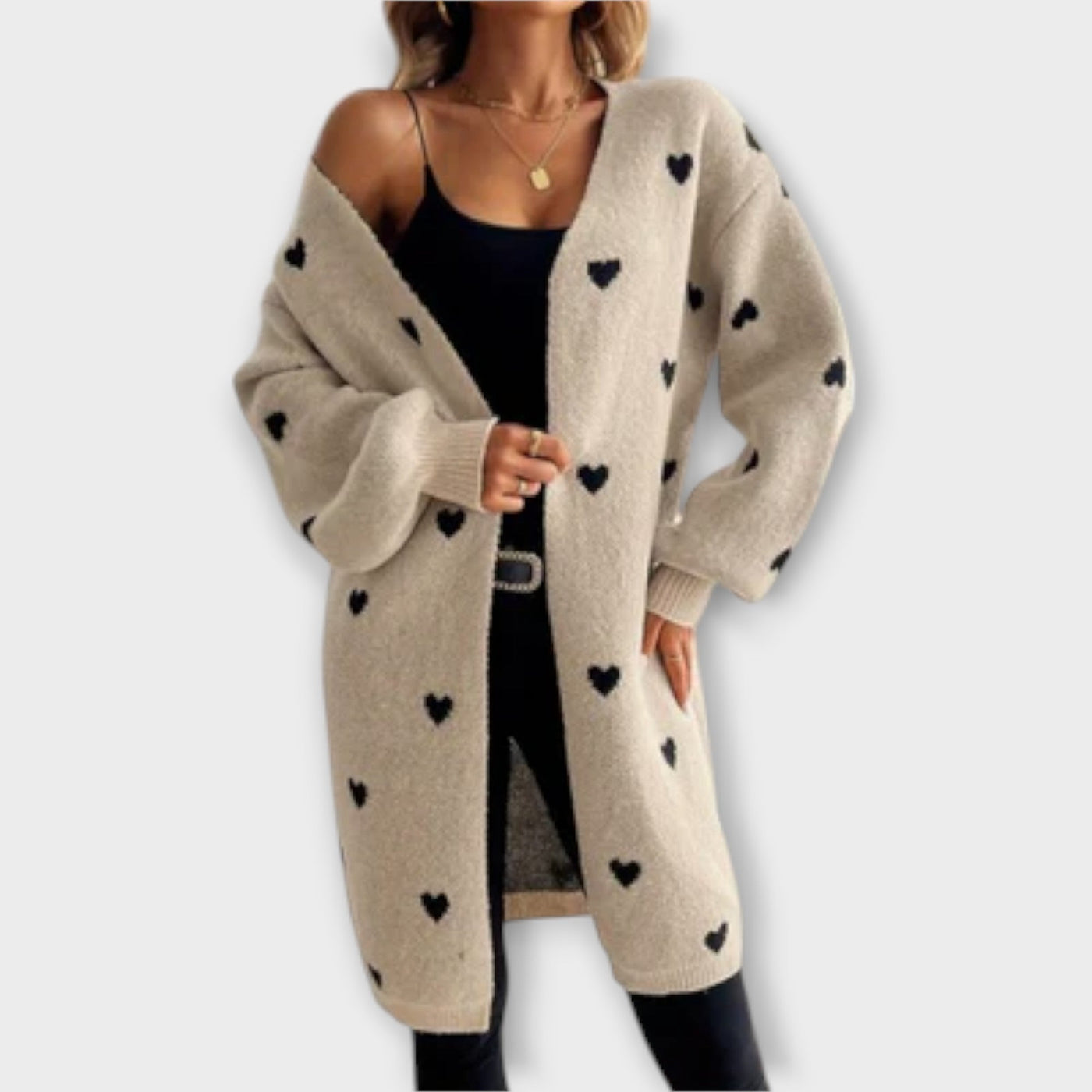 Heart Pattern Cardigan