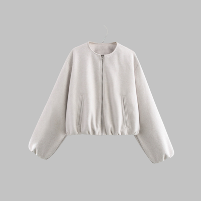 OVALIE™ - Chic Long Sleeve Zipper Crop Top Jacket