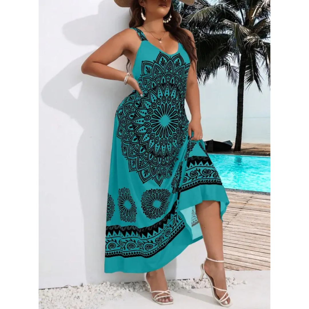 AMARIEL™ – Casual Plus Size Sleeveless Summer Maxi Dress
