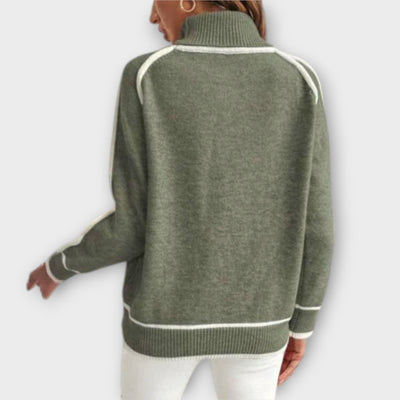Luxurious Olive Green Knitted Sweater