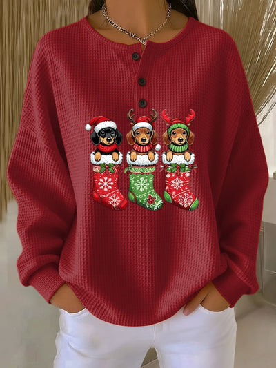 Lovely | Vintage Christmas Sweater with Dog Motif