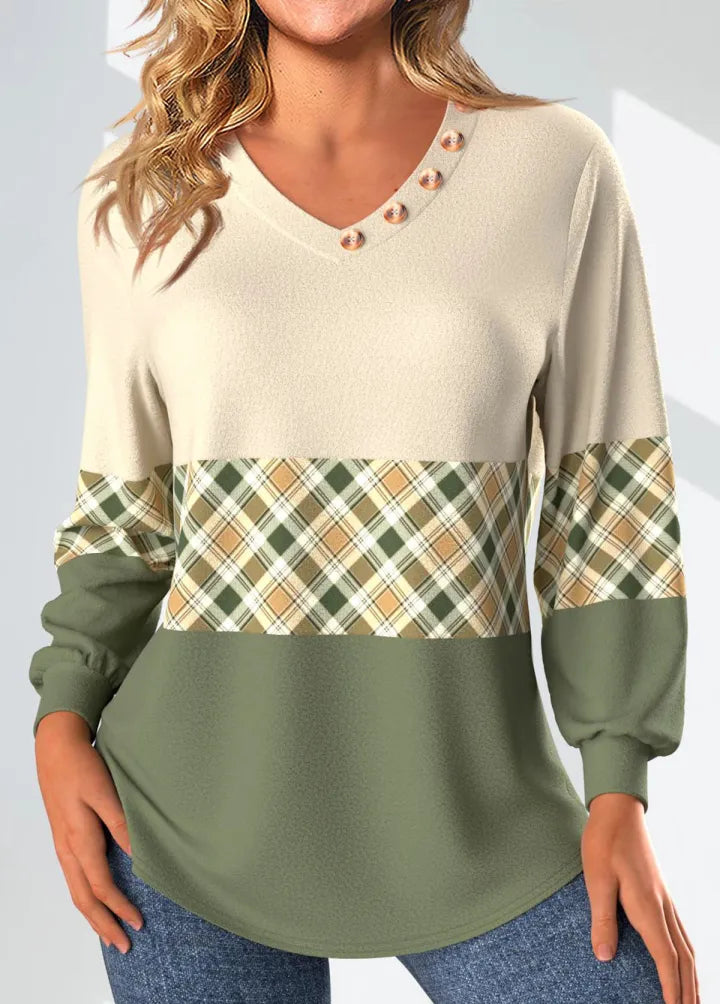 Shema | Sweater with Checkered Detail