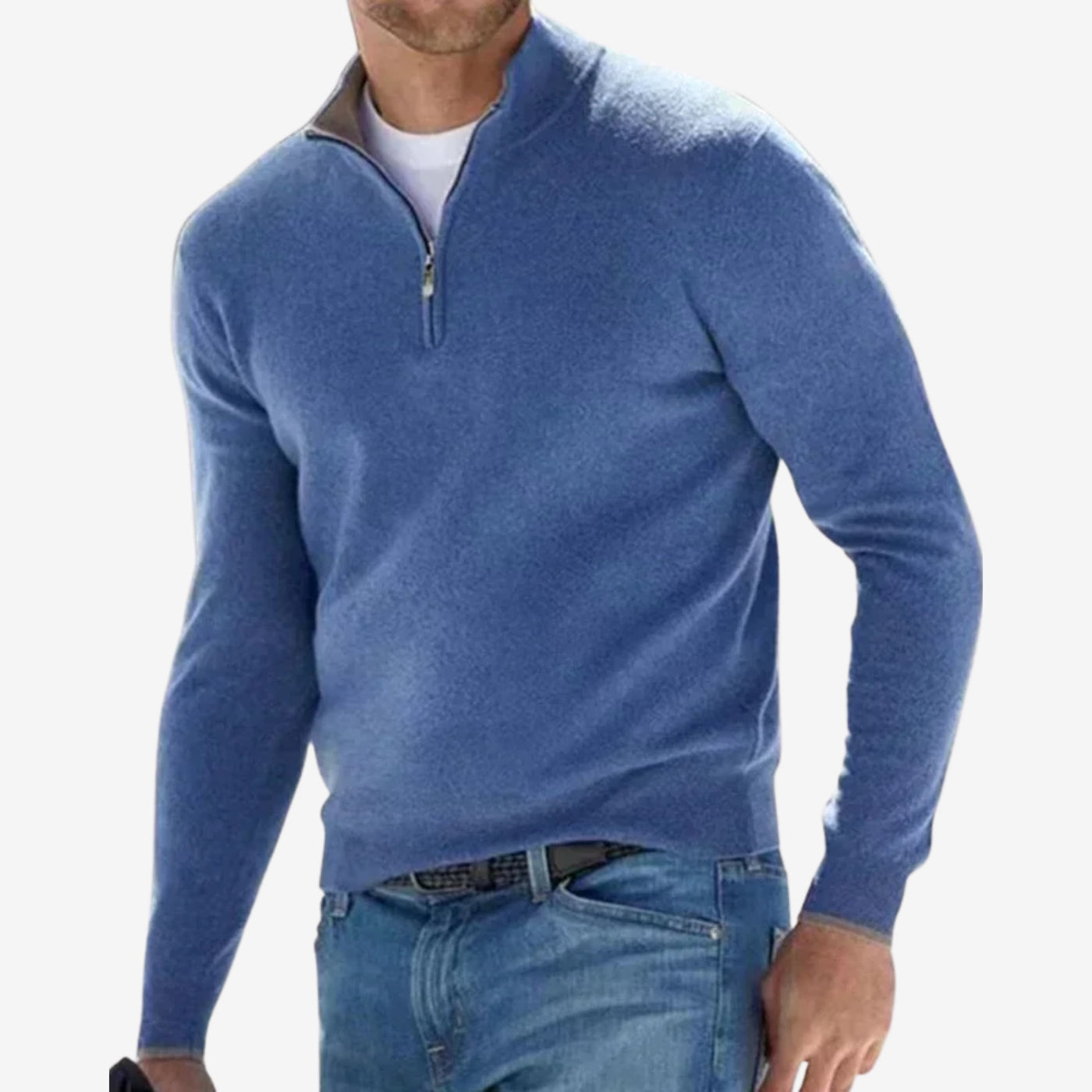 Jason | Italian Men’s Sweater with Zipper