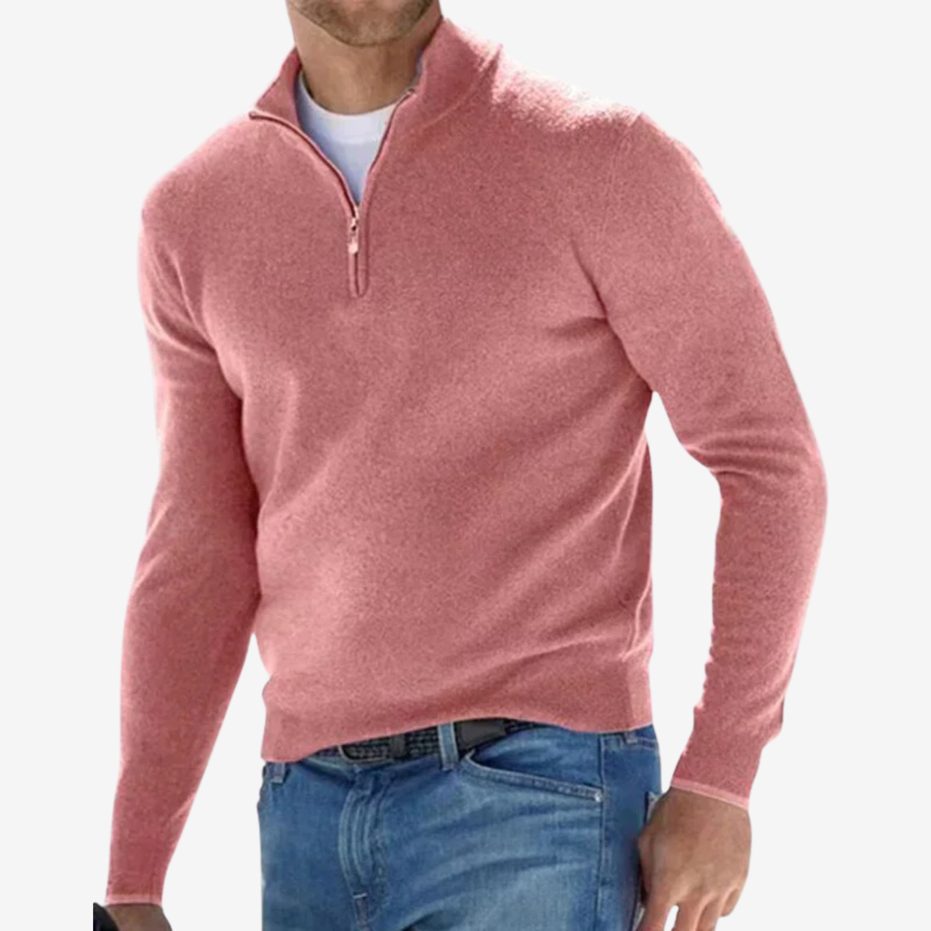 Jason | Italian Men’s Sweater with Zipper