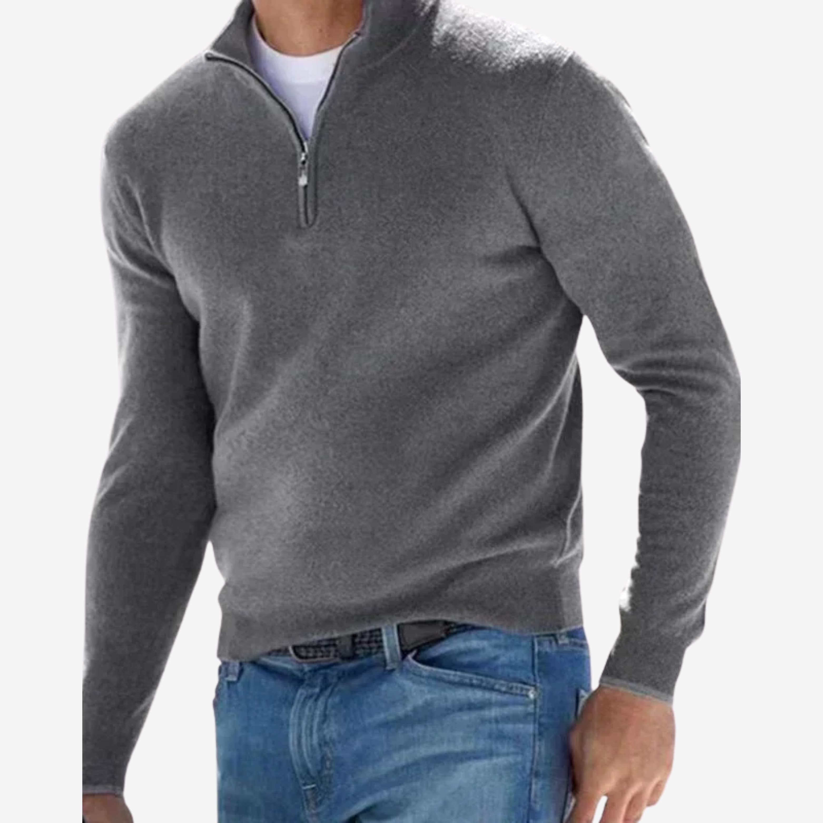 Jason | Italian Men’s Sweater with Zipper