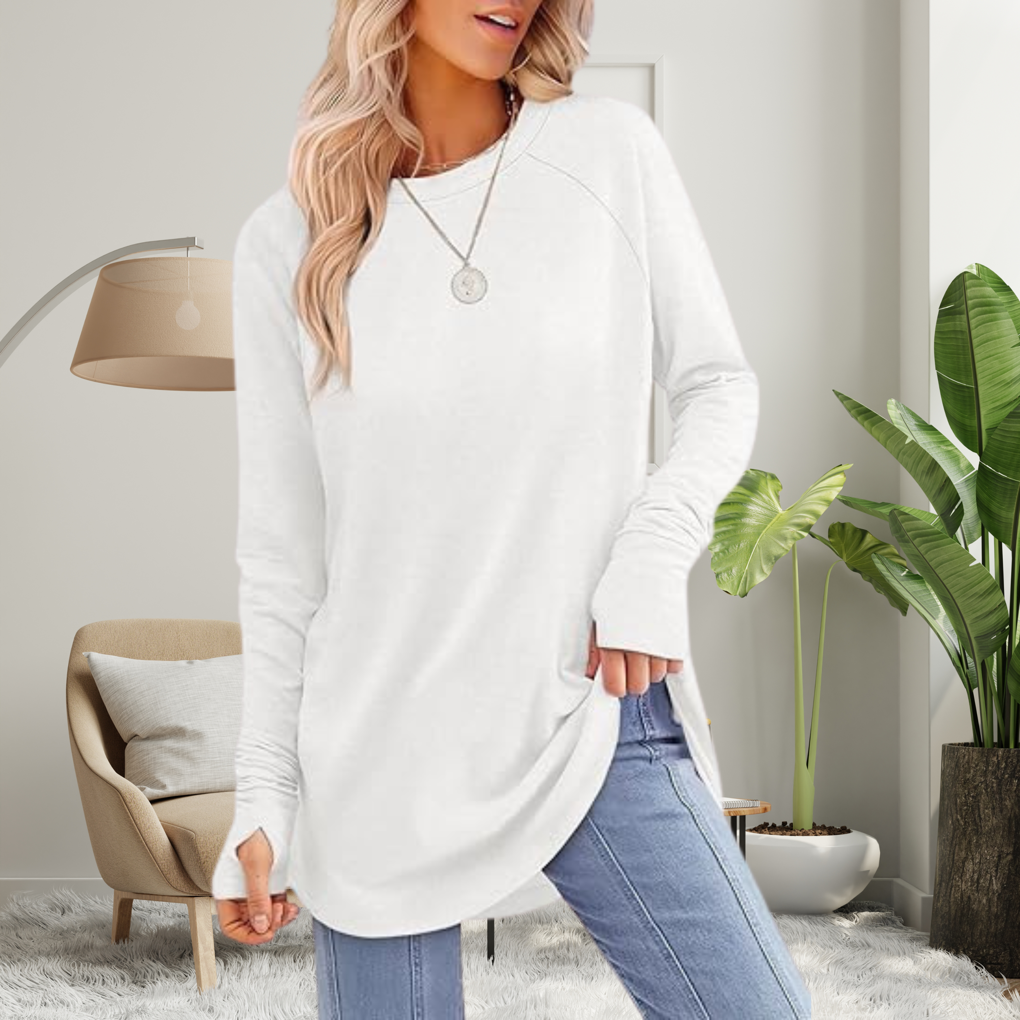 STELLAN™ - Casual Long Sleeve Thumb Hole Top