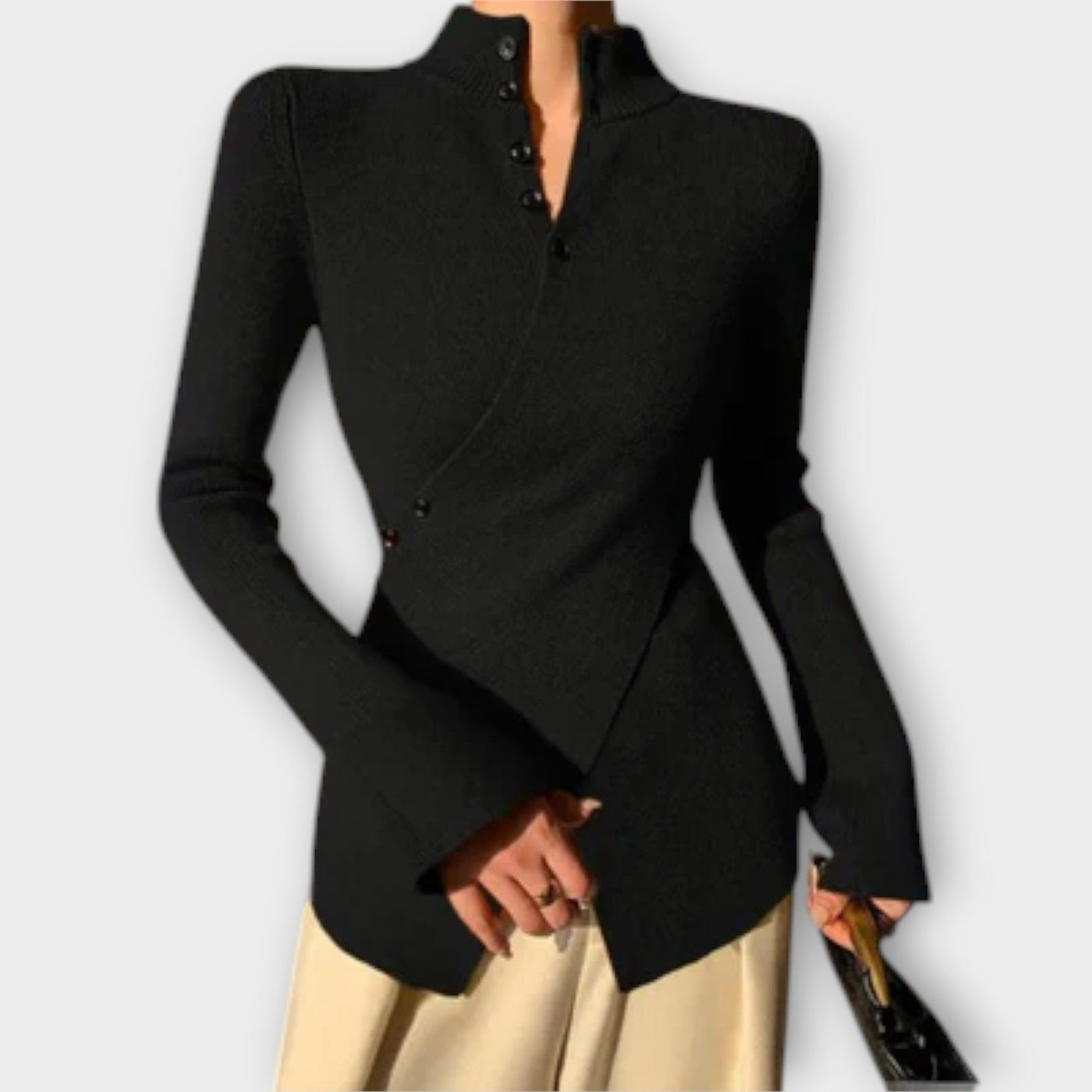 Elegant Knitted Cotton Sweater