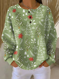 Agot | Sweater with Christmas Tree Motif