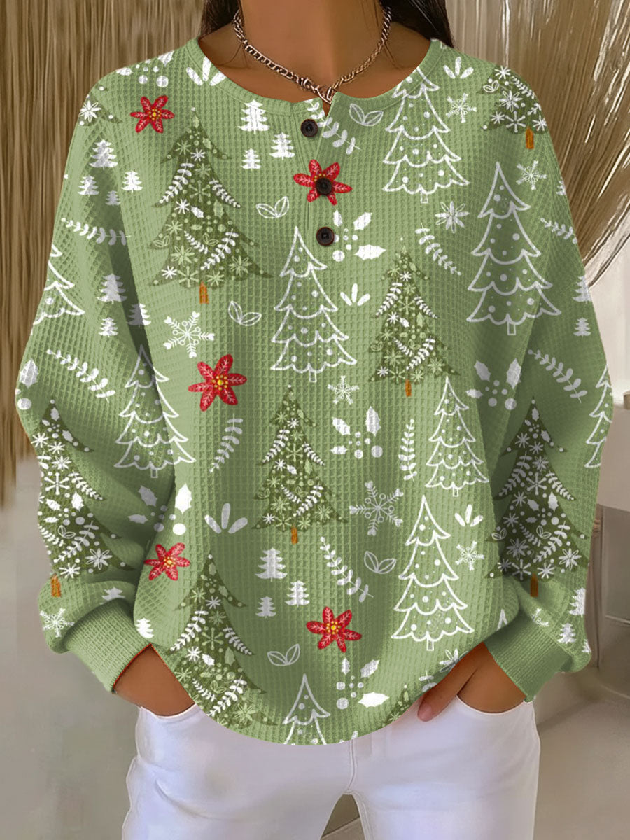 Agot | Sweater with Christmas Tree Motif