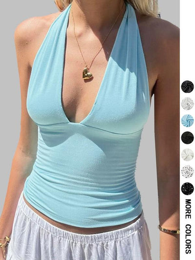 MULAC™ - Casual Halter Neck Sleeveless Top