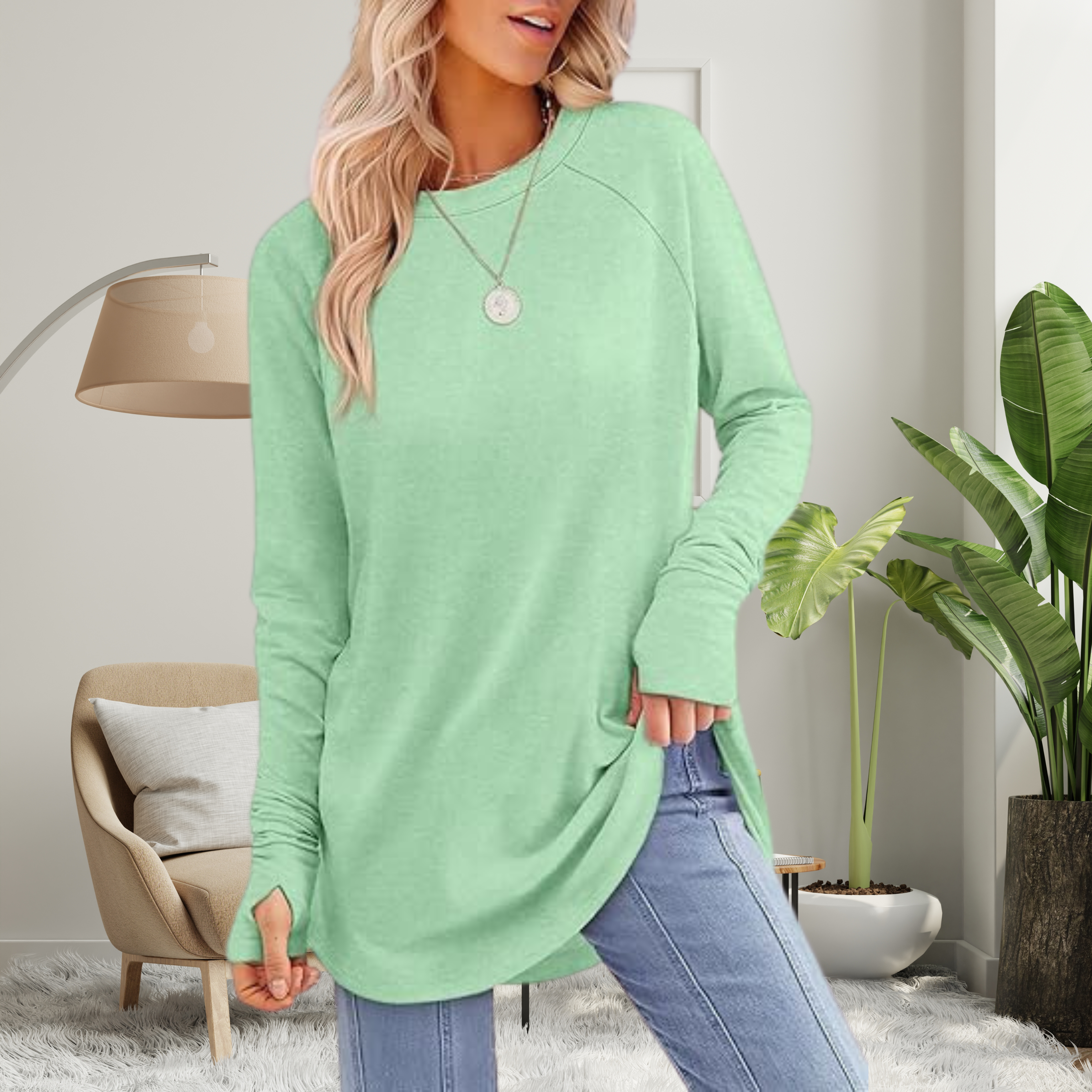 STELLAN™ - Casual Long Sleeve Thumb Hole Top