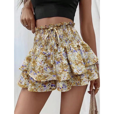 LUNINGNING™ – Lightweight Shirred Layered Summer Skort