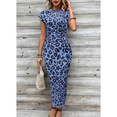 FELICIATI™ – Chic Bodycon Dress with Crew Neck Flutter Sleeves