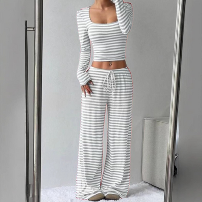 JANA™ - Relaxed Fit Crop Top and Pants Lounge Set