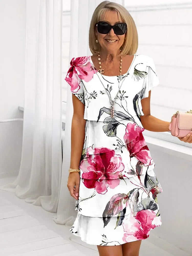 FLORA™ – Elegant Spring Midi Dress