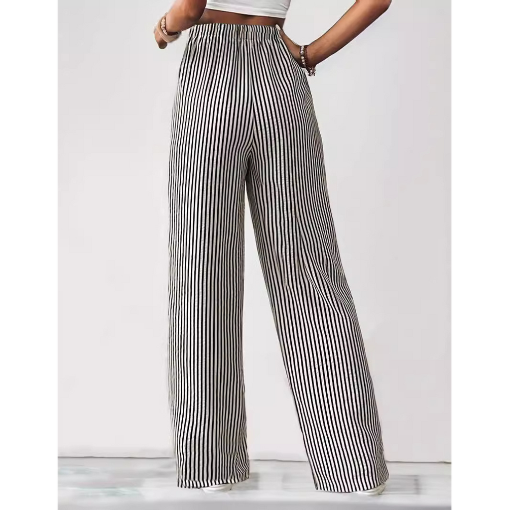BAYLEEZ™ – Simple Summer Striped Relaxed Fit Bottoms