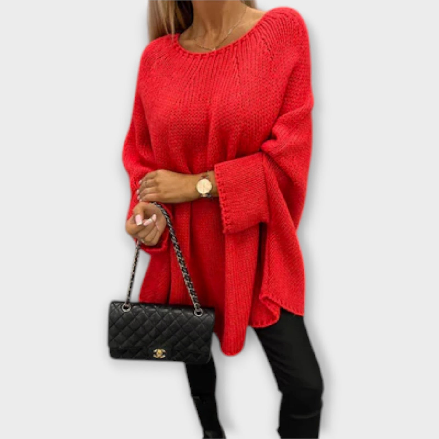 Stylish Women's Sweater with Round Neckline
