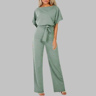 SITA™ - Casual Tie Front Batwing Sleeve Jumpsuit