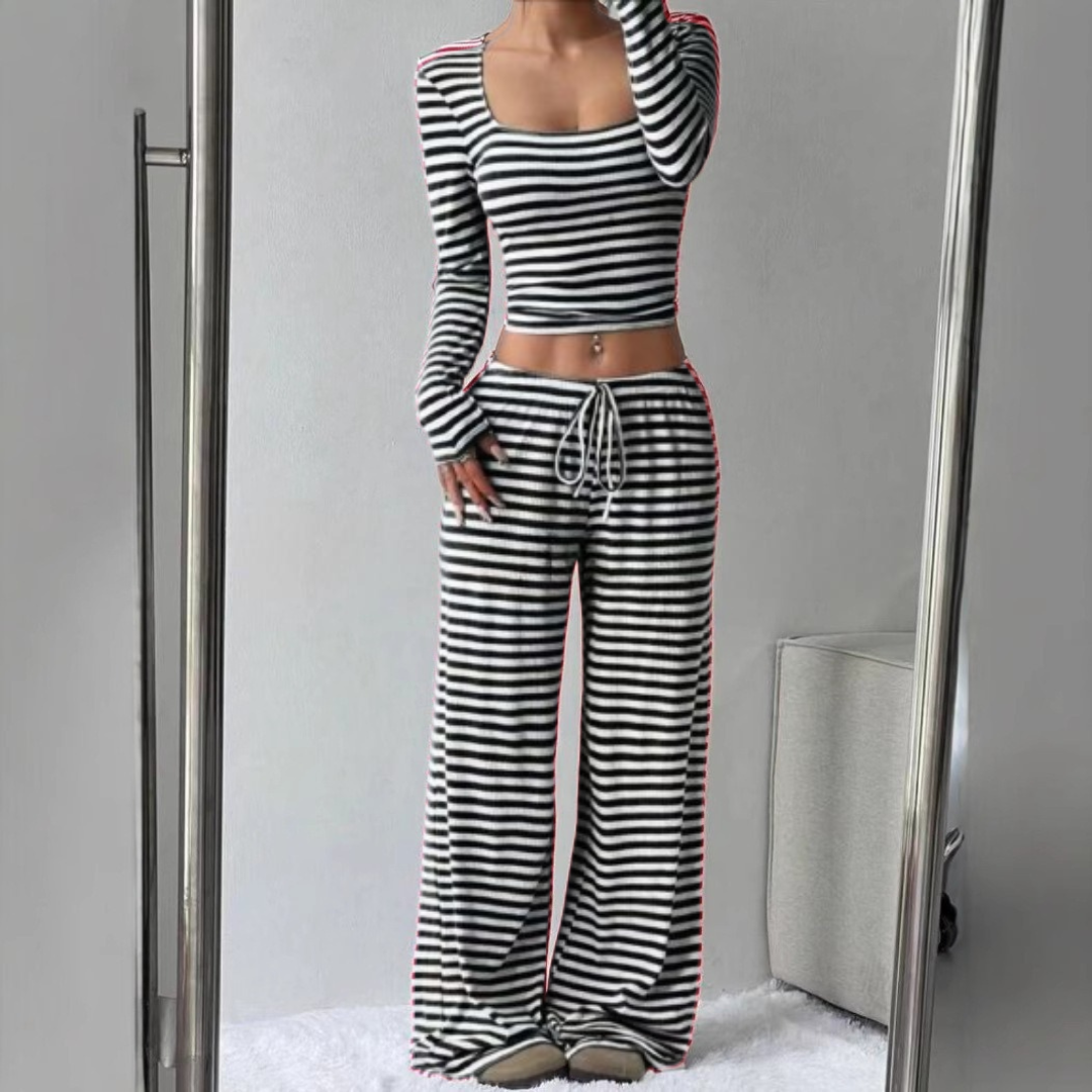 LORNA™ – Relaxed  Fit Crop Top and Pant Lounge Co-ord