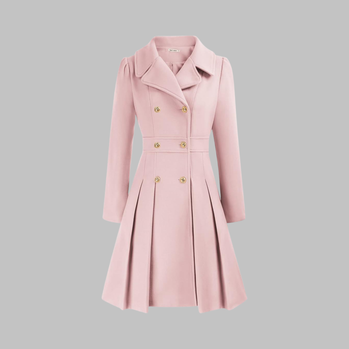 DAMI™ - Classy Double Button Long Sleeve Coat