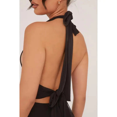 ZARATA™ - Chic Backless Halter Evening Mini Dress