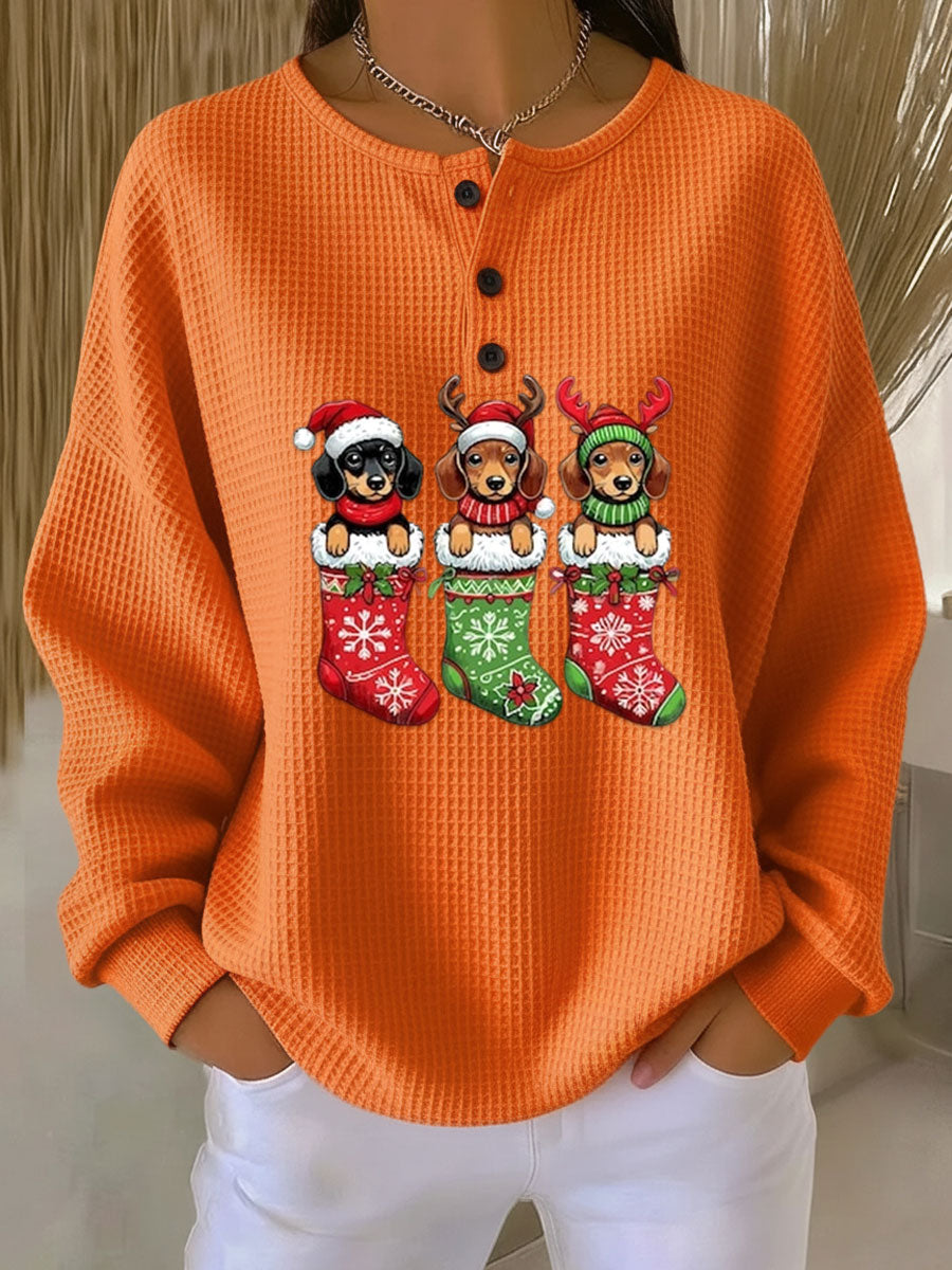 Lovely | Vintage Christmas Sweater with Dog Motif