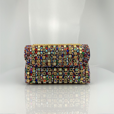 LAVIERA™ - Chic Chain Colored Diamond Shoulder Bag