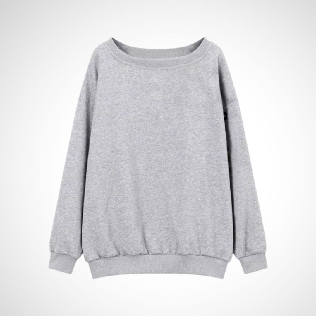 DIVECA™ - Casual Scoop Neck Long Sleeve Sweater