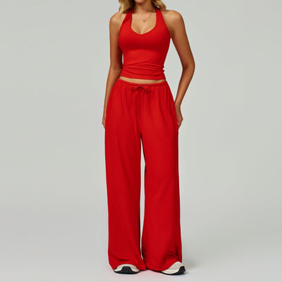 ARAYA™ - Casual Crop Tank Top and Wide Leg Pants Set