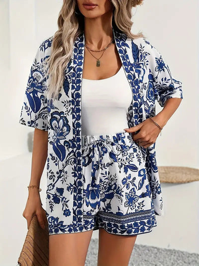 FANNIE™ – Simple Summer Floral Top and Shorts Set