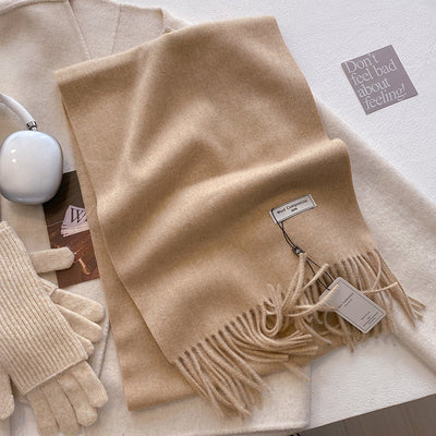 KHIONNE™ - Comfy Soft Plain Tassel Scarf Shawls