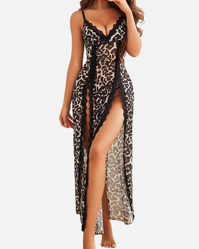 LUZY™ - Casual V-Neck Lingerie Maxi Nightdress