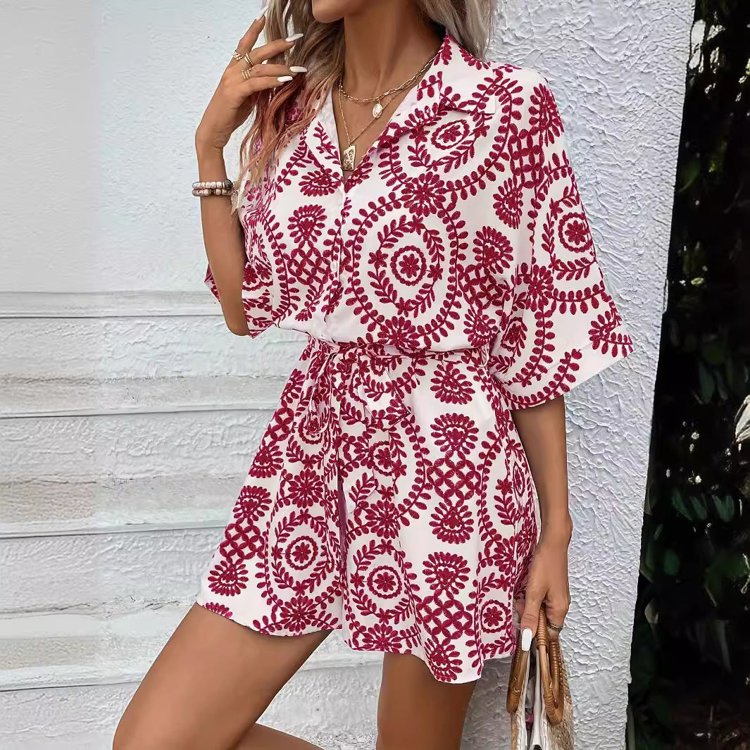 PHILOMENA™ - Elegant Summer Floral Boho Romper