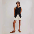 QERIDAD™ - Comfy Button Down Sleeveless Vest