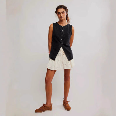 QERIDAD™ - Comfy Button Down Sleeveless Vest