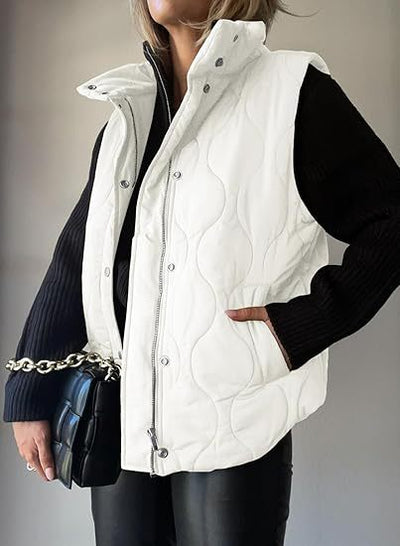DARCY™ - Chic Lightweight Button-Up Puffer Vest