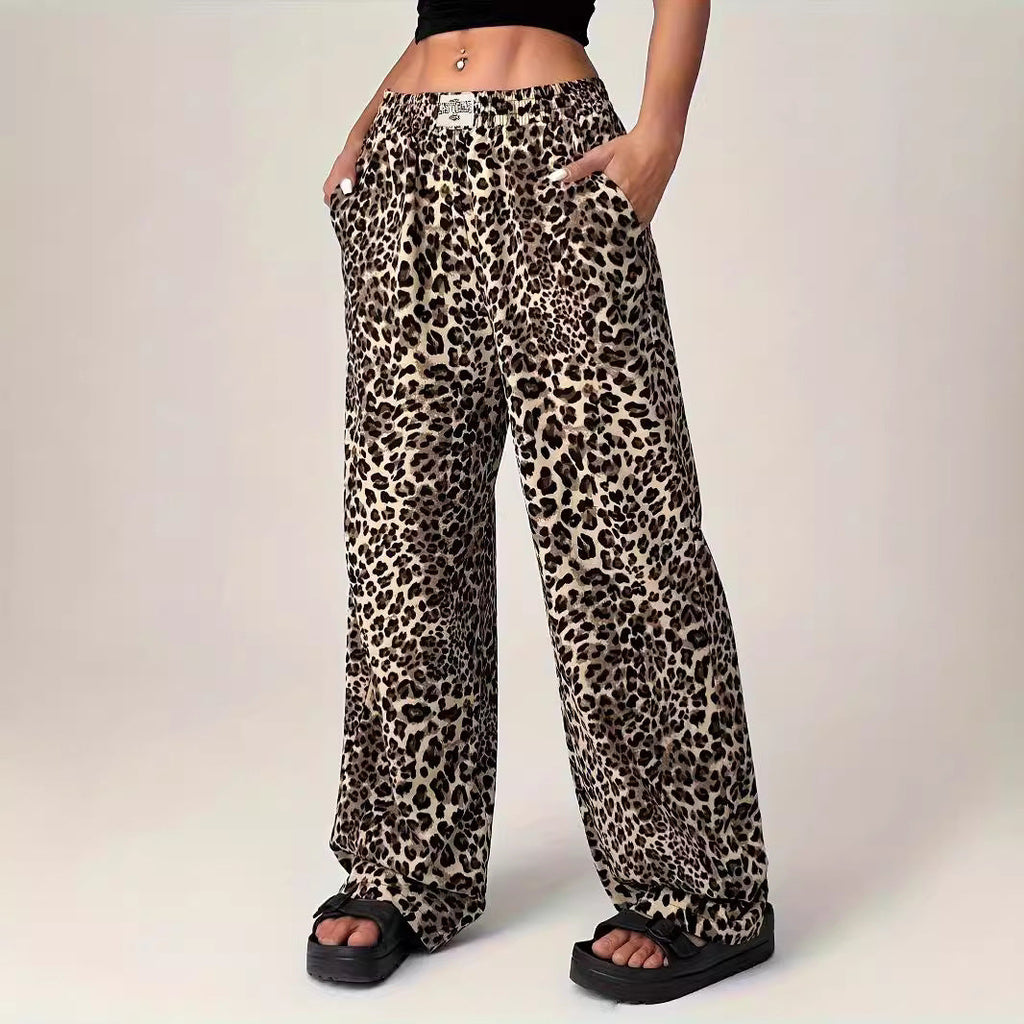 LIEZEL™ – Comfy Straight-Leg Leopard Print Pants